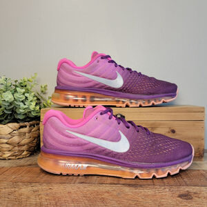 Nike Air Max 2017 Running Athletic Shoes Sneakers Pink Bright Purple Mesh 9.5